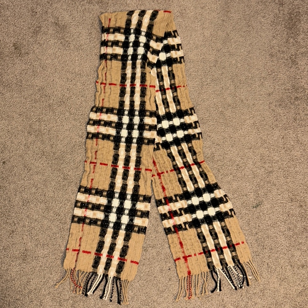 Burberry Glitter Check Scarf